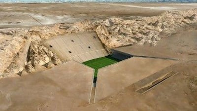 The plan is to build it into the side of Jebel Hafeet, near the UAE/Oman border. Courtesy MZ Architects