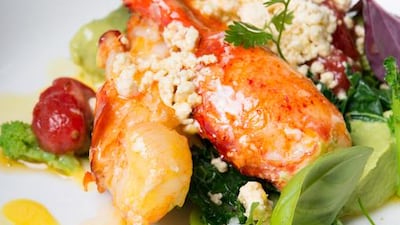 Roasted lobster, sauteed turnip tops, olive oil zabaione. Courtesy of Frankie's Italian Bar & Grill