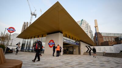 The Battersea Power Station was one of two new London Underground stations to open on Monday. All photos: Getty Images