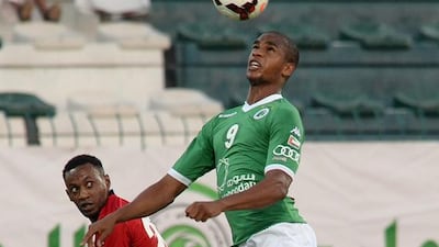 Edgar Bruno scored 15 goals for Al Shabab last season but had a troubled second half with two red cards, seven yellows and few goals. Afsal Sham / Al Ittihad