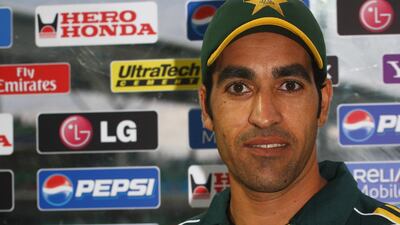 Umar Gul poses with his man of the match award after the World Twenty20 match against New Zealand in 2009. Getty