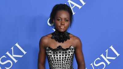 Lupita Nyong'o in Atelier Versace. AFP