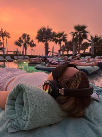 Edelman leads floating breathwork sessions in pools and in the sea. Photo: Ashley Edelman