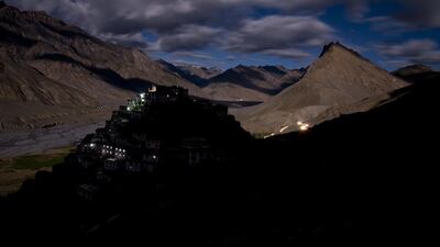 The Key monastery is seen from a neighbouring hilltop. Key is one of the most important Buddhist monasteries in the Spiti Valley, and home of more than 350 monks. Thomas Cytrynowicz / AP Photo