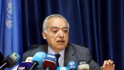 The UN Envoy for Libya, Ghassan Salame, speaks during a news conference in Tripoli, Libya March 20, 2019. Reuters