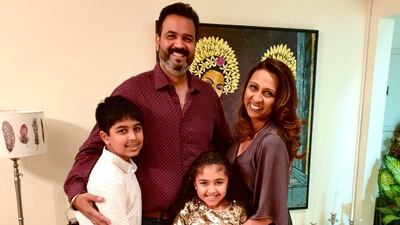 The Kubers spent weeks apart as mother, father and son were in hospital with Covid-19. Courtesy Meeta Kuber