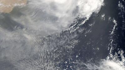 This Nasa satellite image shows Tropical Cyclone Ashobaa off Oman on June 9. AFP Photo / Handout / NASA