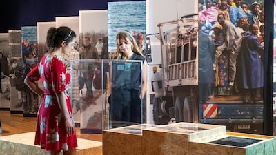 Refugees: Forced to Flee, the new exhibition at IWM London, explores a century of refugee experiences, from Nazi Germany’s persecution of Jews and the Kindertransport, to the Calais Jungle and the treacherous Mediterranean crossings. Taking place at IWM London and IWM North, Refugees explores refugee experiences throughout history and ongoing issues faced by those affected through two major exhibitions, a series of events and a new site-specific art commission at IWM London from world-renowned artist Ai Weiwei. Photographed 21st September 2020.