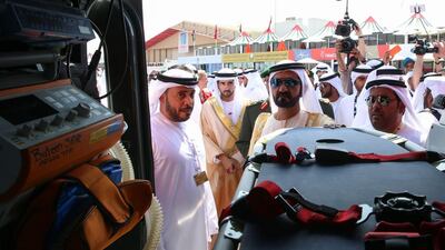 Vice President and Ruler of Dubai Sheikh Mohammed bin Rashid and Sheikh Mohammed bin Zayed, Crown Prince of Abu Dhabi and Deputy Supreme Commander of the Armed Forces, opened the 14th edition of the Dubai Airshow. Wam