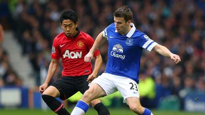 Left midfield: Shinji Kagawa, Manchester United. Could not cope with the raiding Seamus Coleman. Alex Livesey / Getty Images