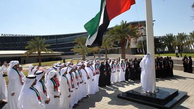 UAE University Flag Day events. Courtesy Emirates University