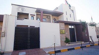 The UAE Embassy in Libya was hit by two rocket-propelled grenades in a terror attack. No injuries were reported. Ismail Zitouny / Reuters