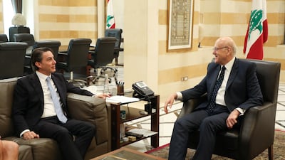 US special envoy Amos Hochstein meets Lebanon's caretaker Prime Minister Najib Mikati in Beirut. Reuters