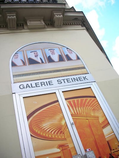 The entrance to a show at the Galerie Steinek in Vienna, in a show organised by Ben Salah in 2015.