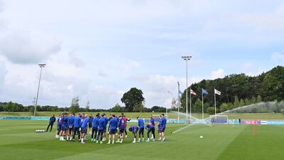 England players at St George's Park.