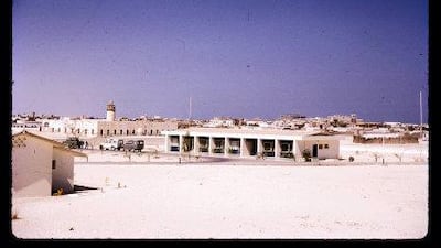 The Political Agency (now British Embassy) with some of old Abu Dhabi in the background in October 1966