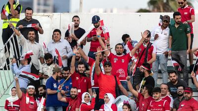 Syria fans at Al Maktoum bin Rashid Stadium. Antonie Robertson/The National