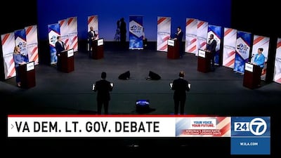 A presenter for US TV station WJLA has been accused of asking an Islamophobic question during a televised political debate.