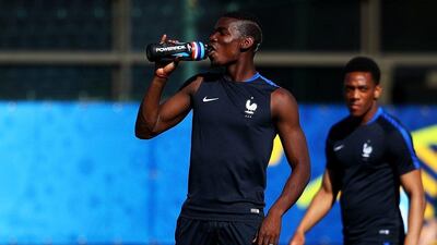 Paul Pogba shown during a France training session during Euro 2016. Lars Baron / Getty Images