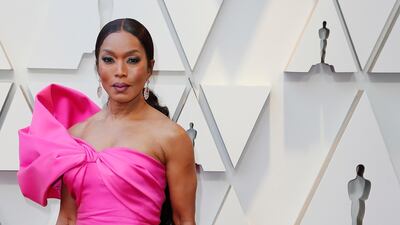 Angela Bassett in Reem Acra at the 91st annual Academy Awards on February 24, 2019. EPA