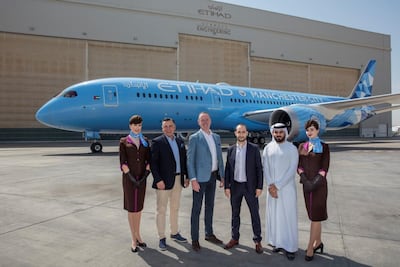 The new Etihad livery celebrate's the airlines partnership with Manchester City Football club. Courtesy Etihad