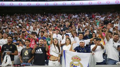 Real Madrid fans in Houston. Reuters