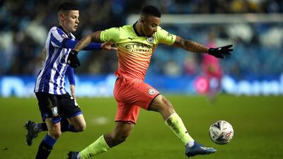 Gabriel Jesus of Manchester City goes on the attack. Getty
