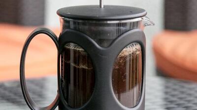 Step 4: Let coffee steep for up to four minutes. Silvia Razgova / The National