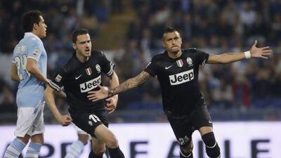 Juventus's Arturo Vidal, right, is on the radar of Carlo Ancelotti at Paris St Germain in the French Ligue 1.