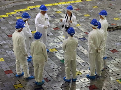 People take part in a guided tour inside the inoperative Ignalina nuclear power plant in Visaginas, Lithuania. Photo: AFP