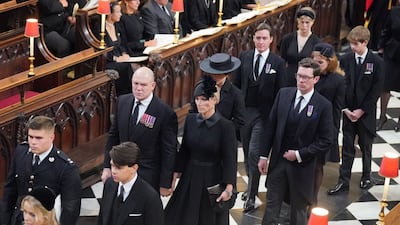 Members of the royal family attend the state funeral of Queen Elizabeth II at Westminster Abbey. WPA