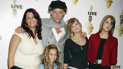 Bob Geldof, Jeanne, Tiger, Fifi and Pixie. Jo Hale / Getty Images