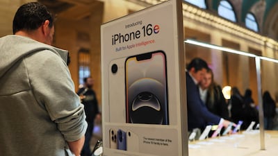 An Apple store in New York. The exemptions indicate an awareness in the Trump administration of the pain the measures could inflict on inflation-weary consumers. AFP
