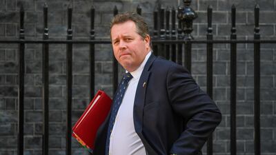 Mark Spencer arriving for a weekly Cabinet meeting at 10 Downing Street earlier this year. Bloomberg.