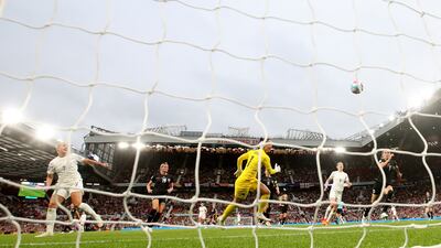 England and Austria compete in the Euro 2022 match at Old Trafford. Reuters