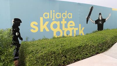 Carson was commissioned by Arada, the developers behind Aljada, to design the graphics at the skatepark