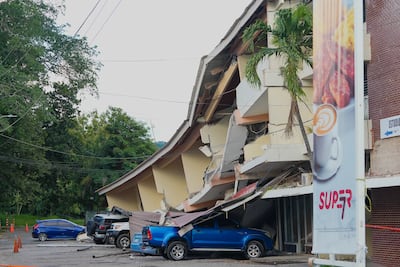 The tremor caused a section of the Hotel Dos Continentes in Penonome to collapse. Getty Images