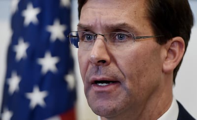 Mark Esper is said to be considering sending more US troops to the Middle East. AFP