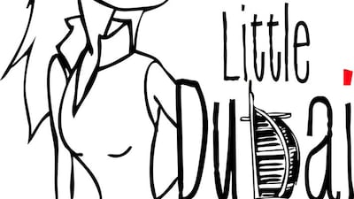 The Little Dubaiite who is the logo for the new website YourLittleDubai.com. Courtesy YLD