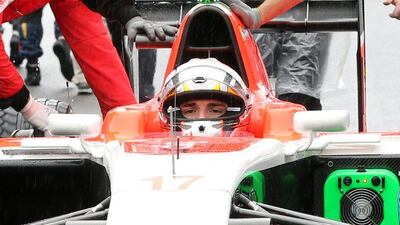Jules Bianchi, shown at Suzuka Circuit on October 5, 2014, at the start of last year's Japanese Grand Prix. Yuriko Nakao / AFP