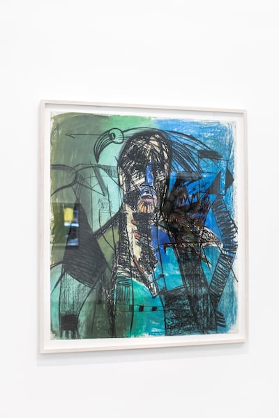 Artworks by Ghanaian artist Serge Attukwei Clottey, at Lawrie Shabibi in Alserkal Avenue. Reem Mohammed / The National