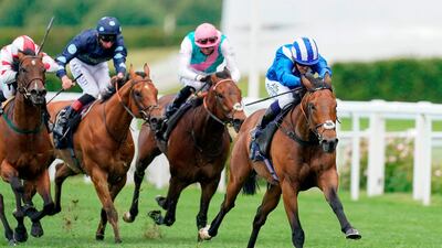 Jockey Jim Crowley guides Battaash to victory in the King's Stand Stakes at Royal Ascot on Tuesday. AFP