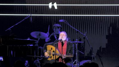 Abu Dhabi, United Arab Emirates- Marcel Khalife performing at Hay Festival at Atrium, Manaarat Saadiyat. Leslie Pableo for The National
