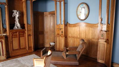 View of a room in Hotel Solvay, an Art Nouveau house designed by Victor Horta, in Brussels. AFP