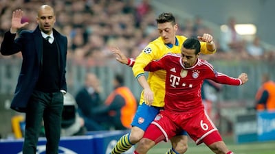Arsenal were knocked out of the Champions League by Bayern Munich on Tuesday. Sven Hoppe / EPA / March 11, 2014