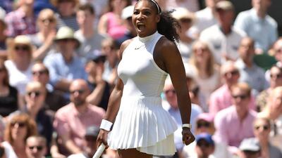 Six-time champion Serena Williams breezed into her ninth Wimbledon final by demolishing unseeded Russian Elena Vesnina in just 49 minutes on Thursday. AFP / GLYN KIRK