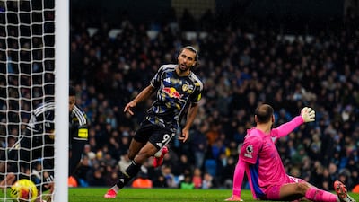 Leeds striker Dominic Calvert-Lewin after pulling a goal back to make it 2-1. PA