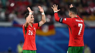 (On for Vitinha, 90’): What an impact. Straight off the bench to score the winner; Nelson Semedo (on for Cancelo, 90'): N/A. AFP