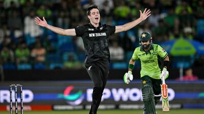 New Zealand pacer Will O’Rourke picked up three wickets at the National Stadium in Karachi. AFP