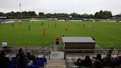 A view of the Bishop's Stortford pitch where Stansted and Tilbury played their FA Cup preliminary round match on Sunday. Harry Hubbard / Getty Images